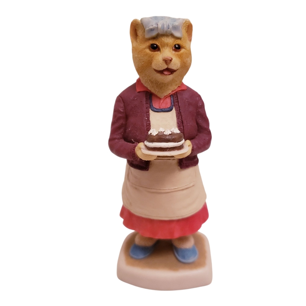 Robert Harrop England Purrfect People Mother PP07 Cat Baking Figurine